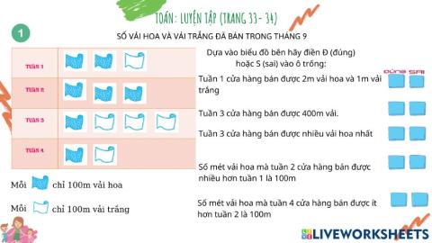 Toán : Luyện tập trang 33-34