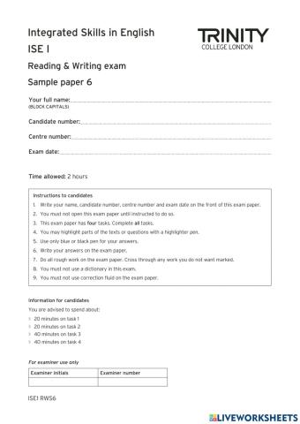 Trinity ise 1 sample 6