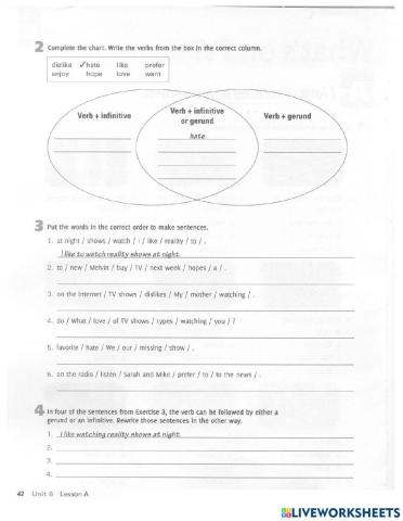 FC2-U6-Verb + Infinitite or Gerund
