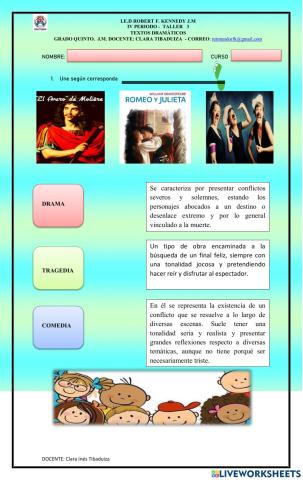 Clases de texto dramático