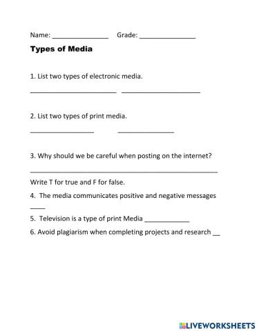 Types of media