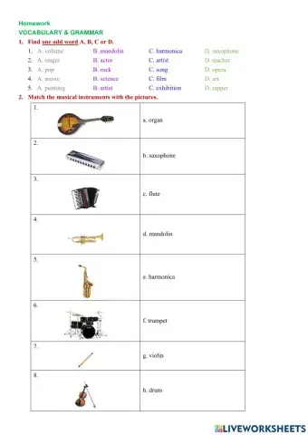 Homework Unit 4- Lesson 1 and 2