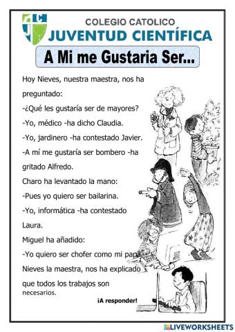 Lectura - a mi me gustaria ser