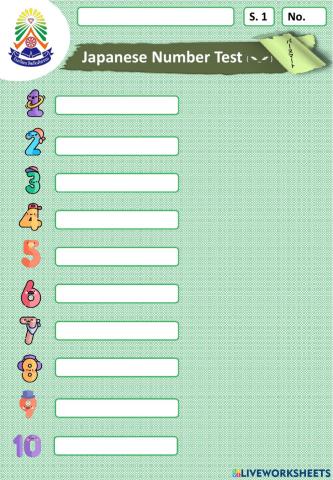 Japanese Number 0-999