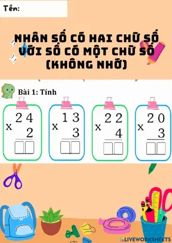 Nhân 2 chữ số
