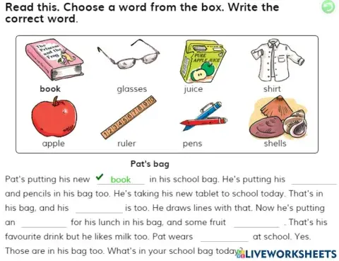 Unit 22 school things