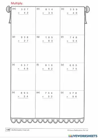 Multiplication and Division