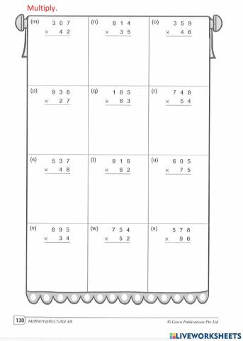 Multiplication and Division