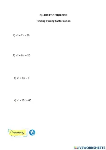 Factoring Quadratic Equation