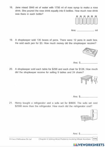 Solving Word Problems