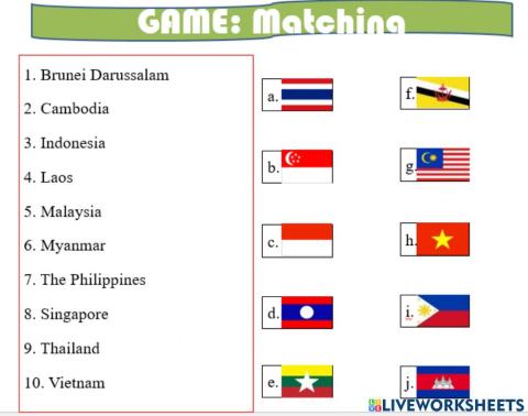 Asean flags and countries