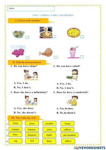 Unit 3 - lesson 6 - family and friends 4