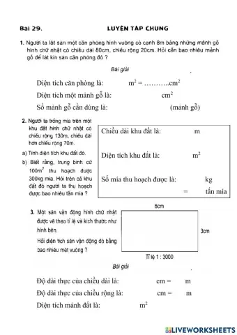 Toán Luyện tập tiết 29- trang 31