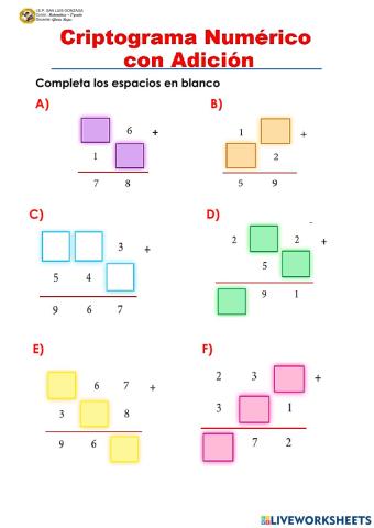 Criptograma de adición