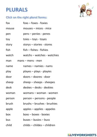 Plurals nouns