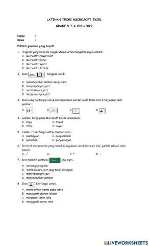 Teori 1 Excel Grade 5