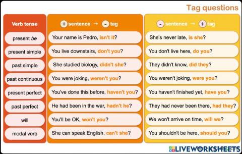 Think 2 - unit 7 - grammar - question tags