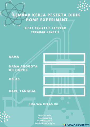 Home Experiment (Tekanan Osmotik)