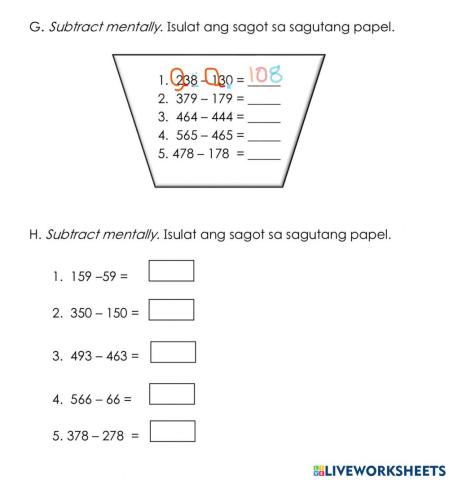 Subtraction