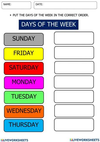 Days of the week