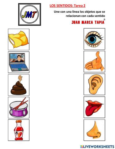 Los Sentidos: Tarea 2. Correspondencia