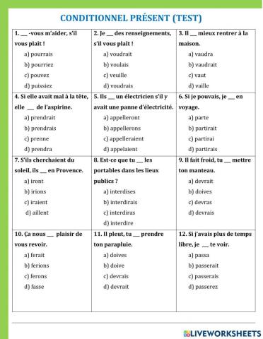 Conditionnel present