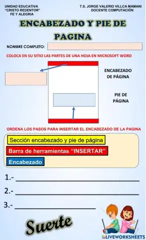 Encabezado y pie de pagina