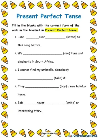 Present Perfect Tense