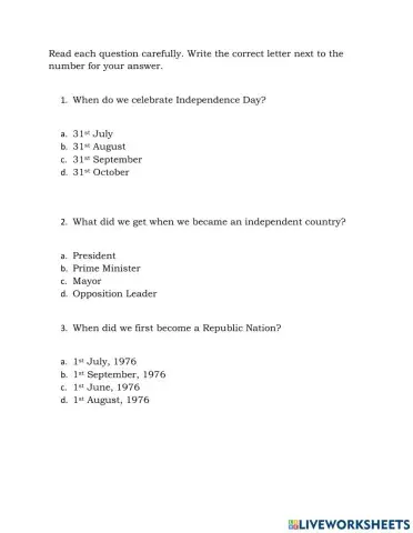 Social Studies Practice