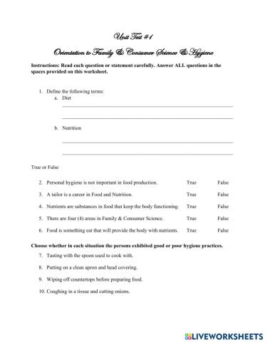 Unit Test Orientation & Hygien