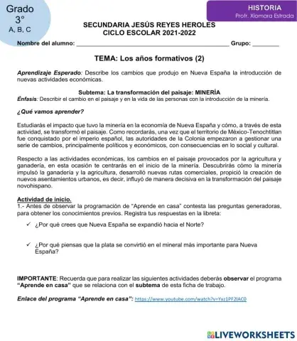 La transformación del paisaje: MINERÍA