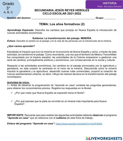 La transformación del paisaje: MINERÍA