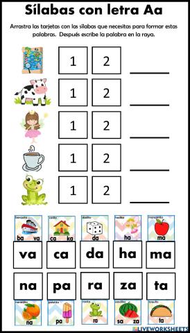 Sílabas con la letra Aa