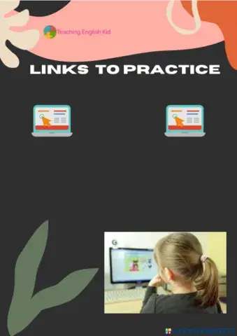 Links practice commands and alphabeth
