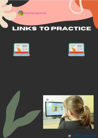 Links practice commands and alphabeth