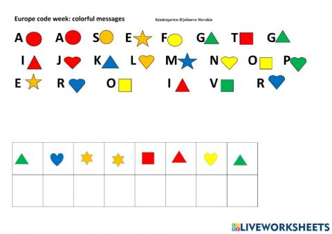 Colourful messages - CODE WEEK 2