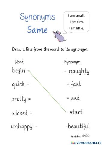 Matching Common Synonyms