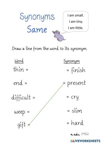 Synonyms-Same