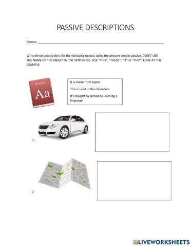 Passive descriptions C