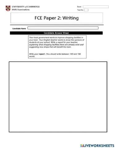 Fce writing a report