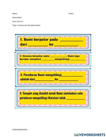 9.2 Putaran dan Peredaran Bumi