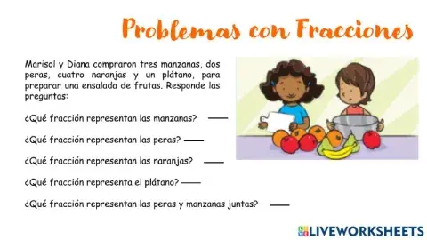 Problemas con fracciones