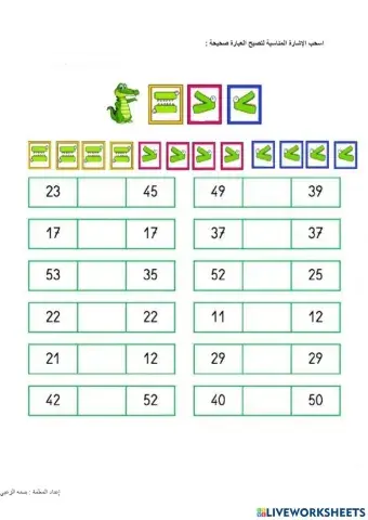 مقارنة الأعداد 