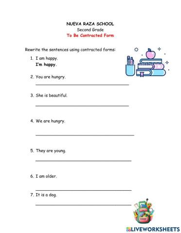 To Be Contracted Forms