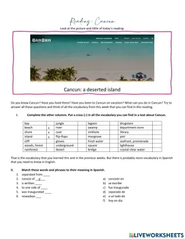 Reading: Cancun