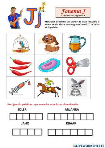 Conociendo a la letra J