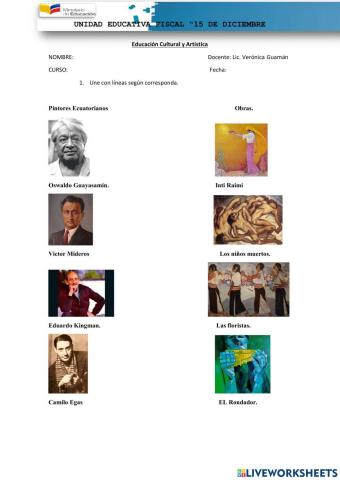 Pintores ecuatorianos y sus obras