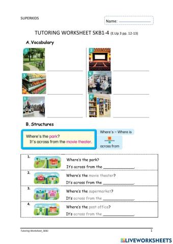 EVERYBODY UP 3: UNIT 2 (LESSON 1 - Places)