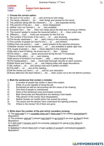 L4 Subject Verb Agreement