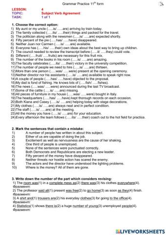 L4 Subject Verb Agreement